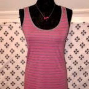 📍🚨LAST CALL 🚨📍🚨 JUST LOVE- SIZE MEDIUM HIGHLOW DRESS PINK & GRAY STRIPPED